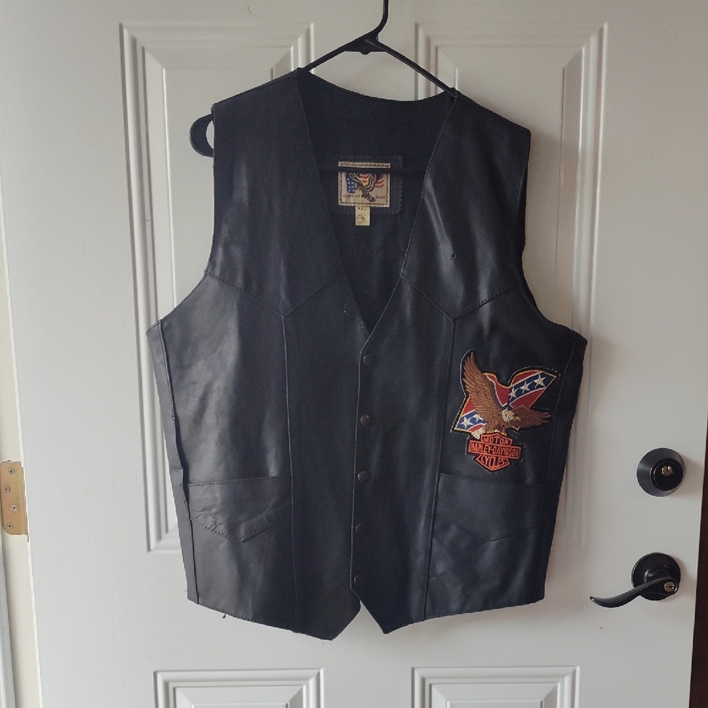 Harley-Davidson Black Leather Biker Vest
